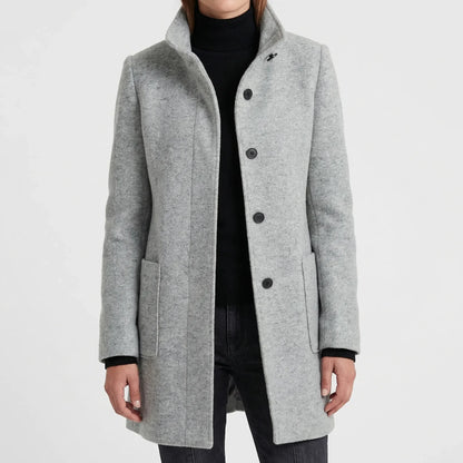 Women's Mid-Length Stand Collar Coat