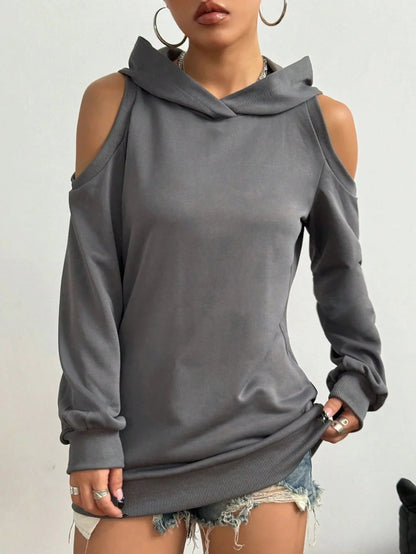 Women's Off-Shoulder Hoodie