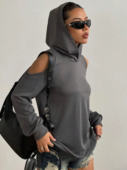 Women's Off-Shoulder Hoodie