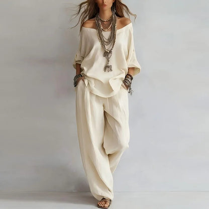 Women's Off-Shoulder Loungewear Set