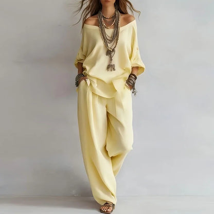 Women's Off-Shoulder Loungewear Set