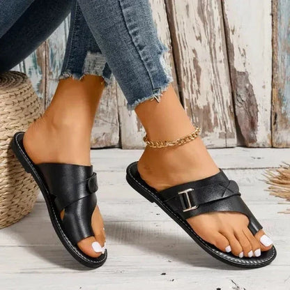 Women's Orthopedic Leather Sandals with Bunion Correction