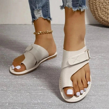Women's Orthopedic Leather Sandals with Bunion Correction