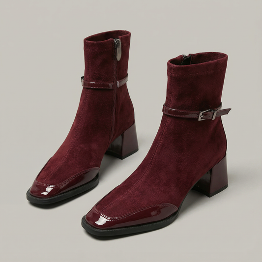 Women's Orthopedic Square Toe Ankle Boots