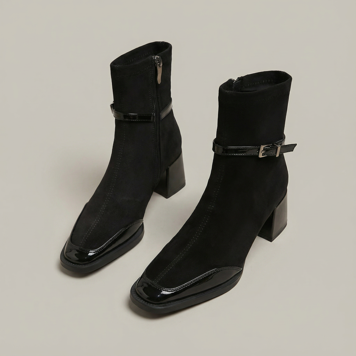 Women's Orthopedic Square Toe Ankle Boots