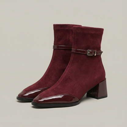 Women's Orthopedic Square Toe Ankle Boots