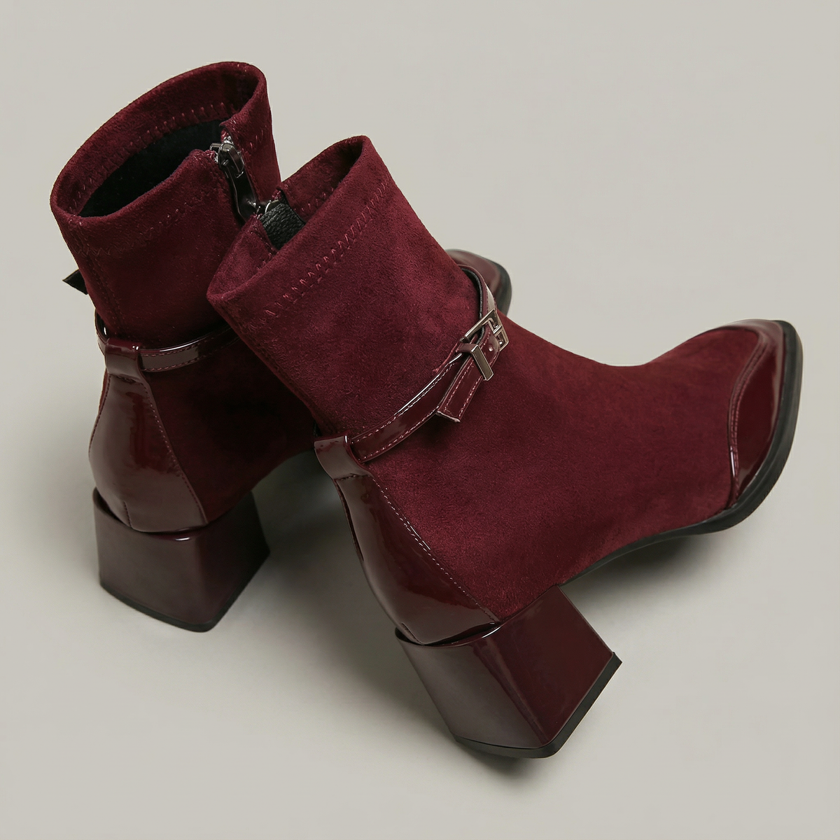 Women's Orthopedic Square Toe Ankle Boots