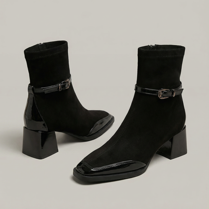 Women's Orthopedic Square Toe Ankle Boots