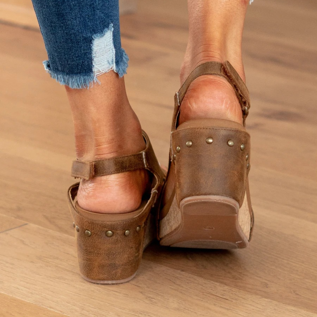 Women's Orthopedic Studded Wedge Sandals