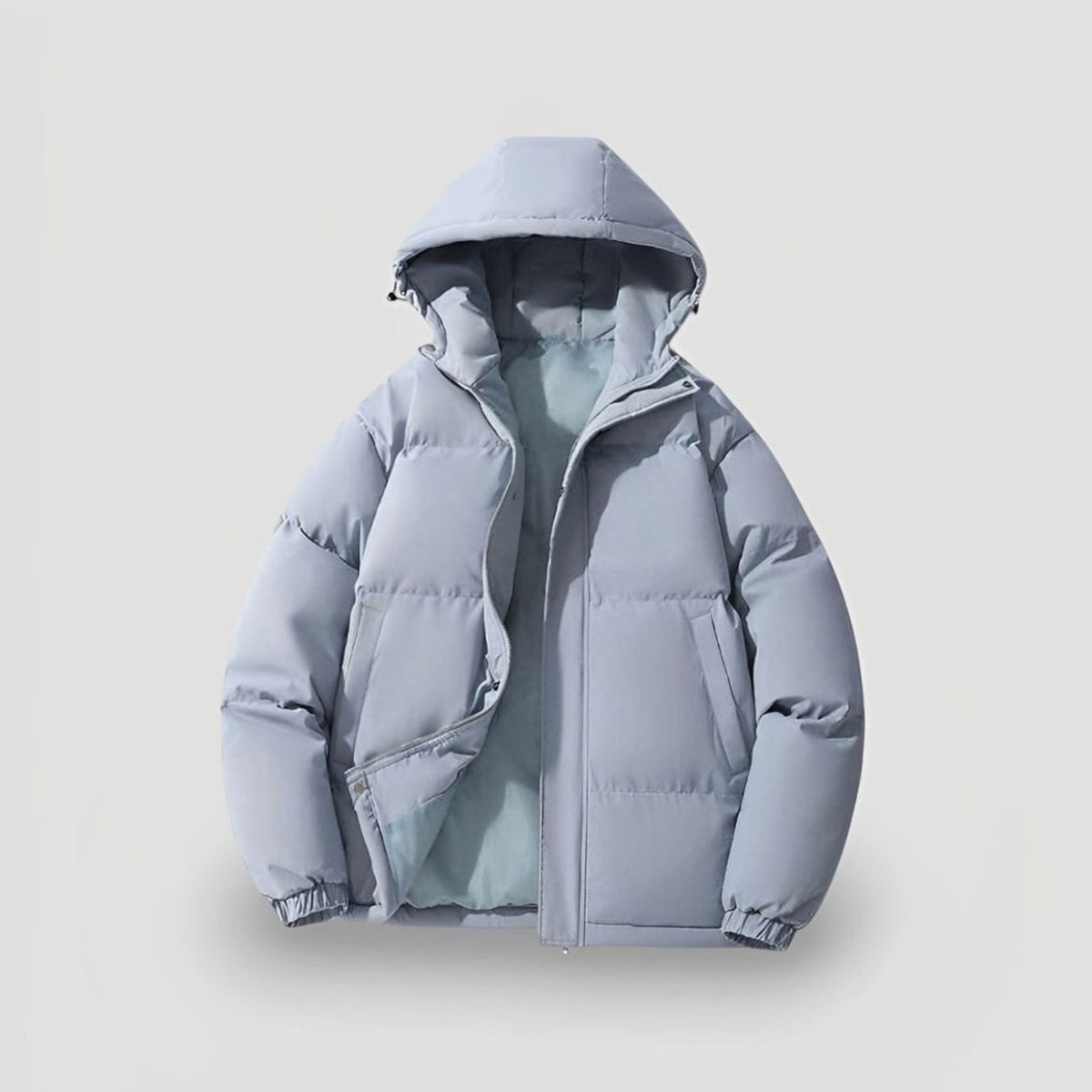 Women's Oversized Hooded Zip-Up Puffer Jacket