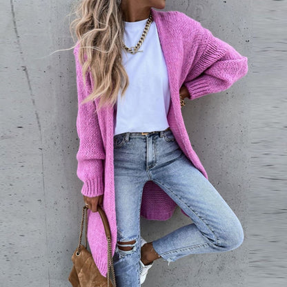 Women's Relaxed-Fit Long Open-Front Cardigan Sweater