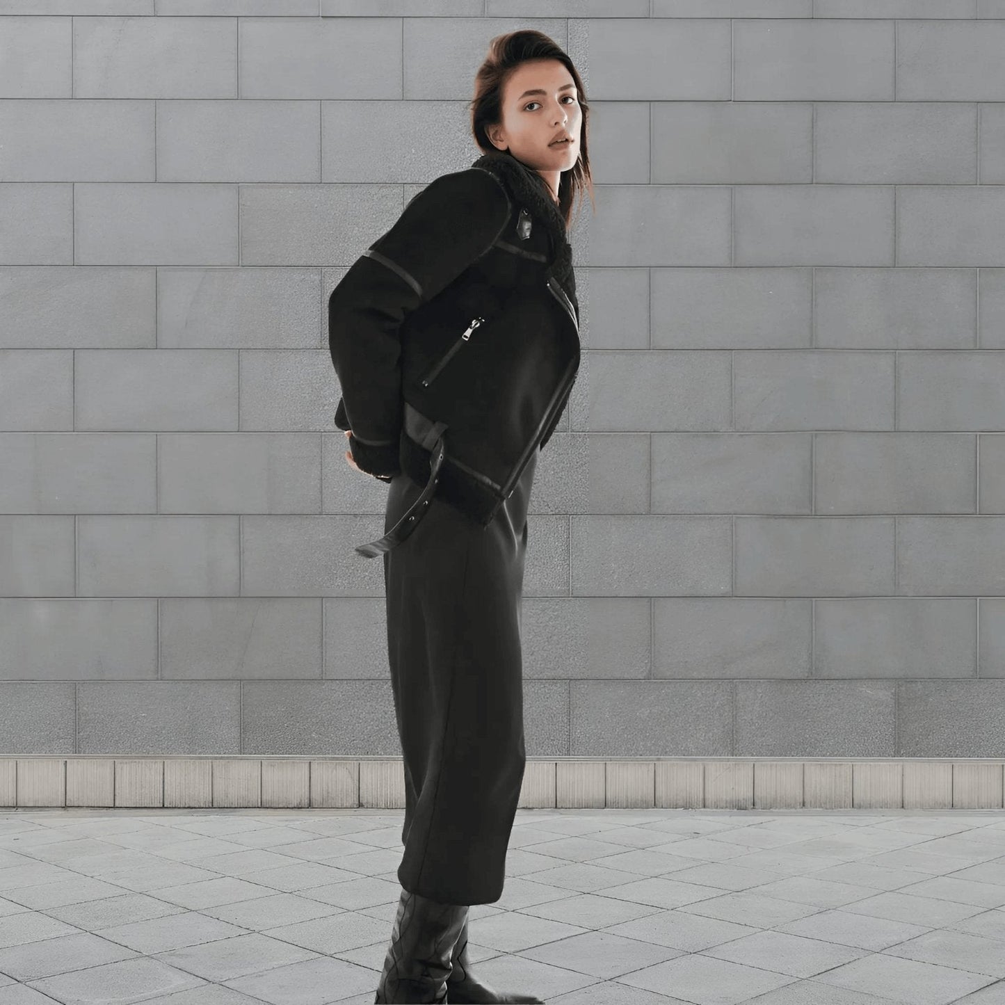 Women's Shearling Aviator Jacket
