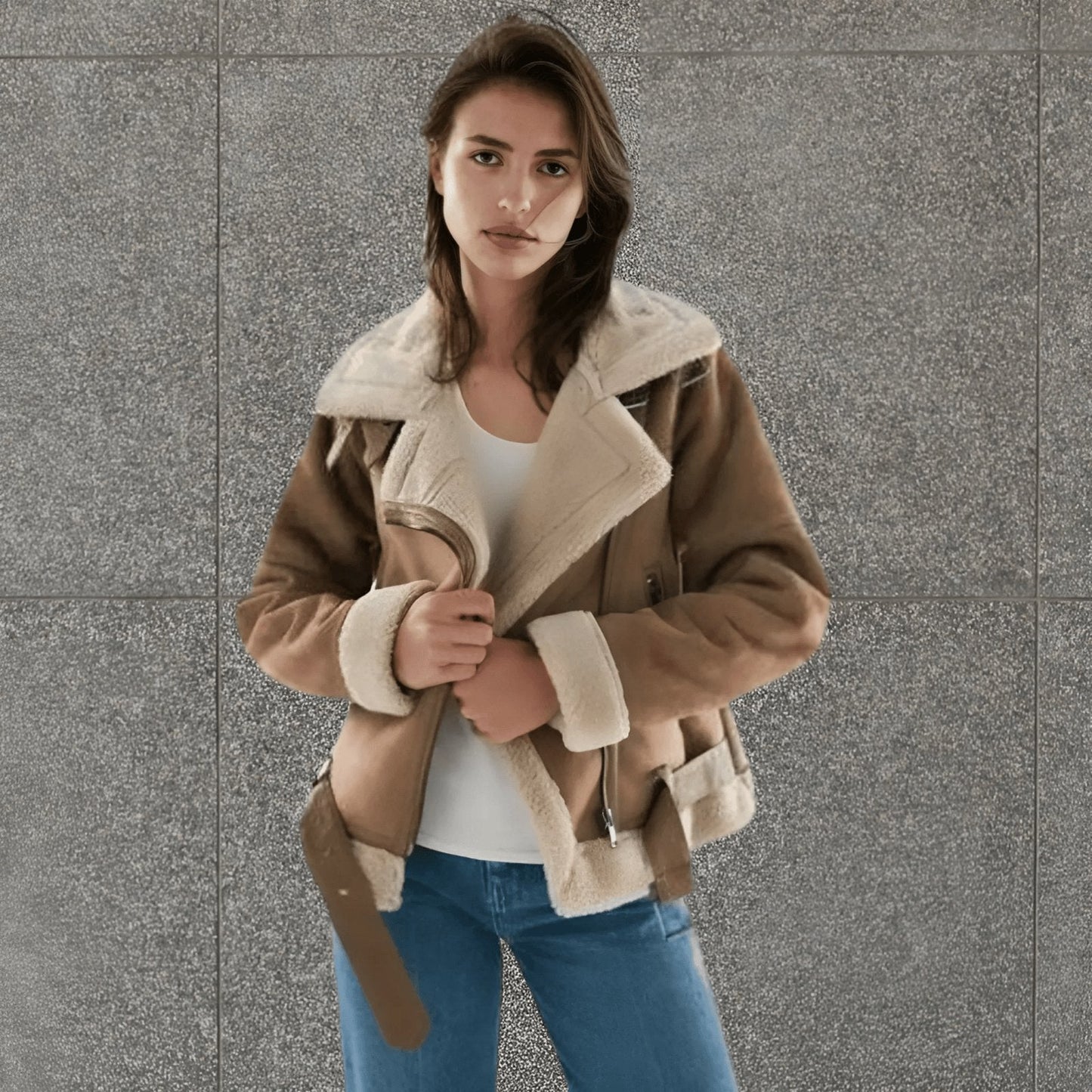 Women's Shearling Aviator Jacket