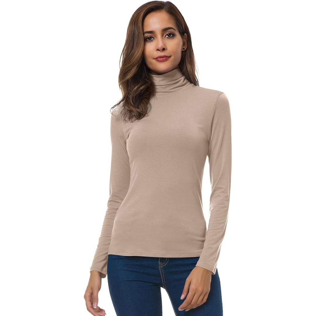 Women's Slim Fit Turtleneck Top
