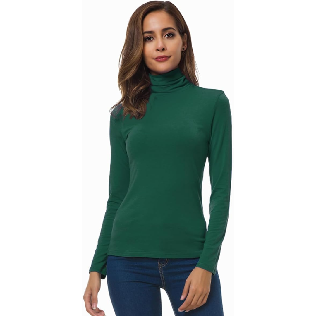 Women's Slim Fit Turtleneck Top