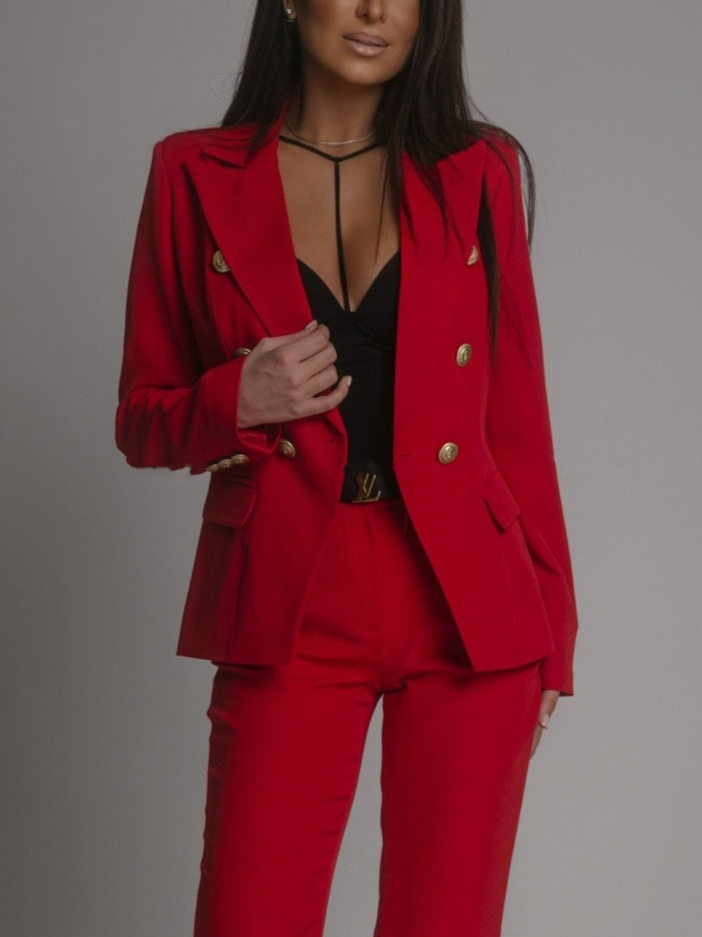 Women's Two-Piece Suit - Blazer and Trousers