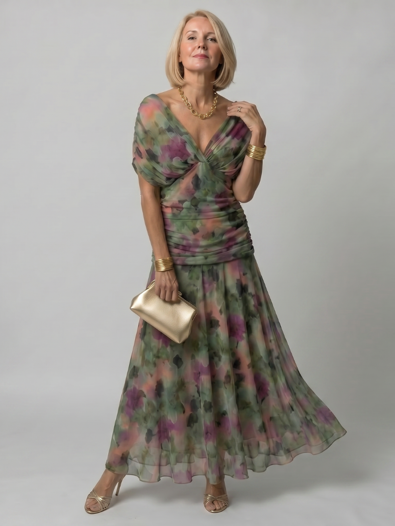 Women's V-Neck Maxi Dress