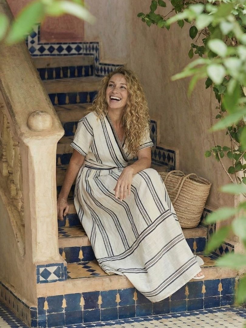 Women's V-Neck Maxi Wrap Dress