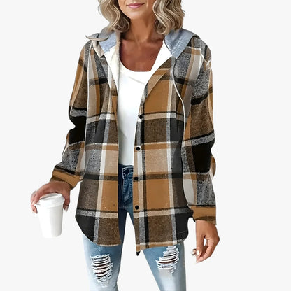 Women's Warm Hooded Transitional Jacket - Padded Spring & Lightweight Autumn Jacket