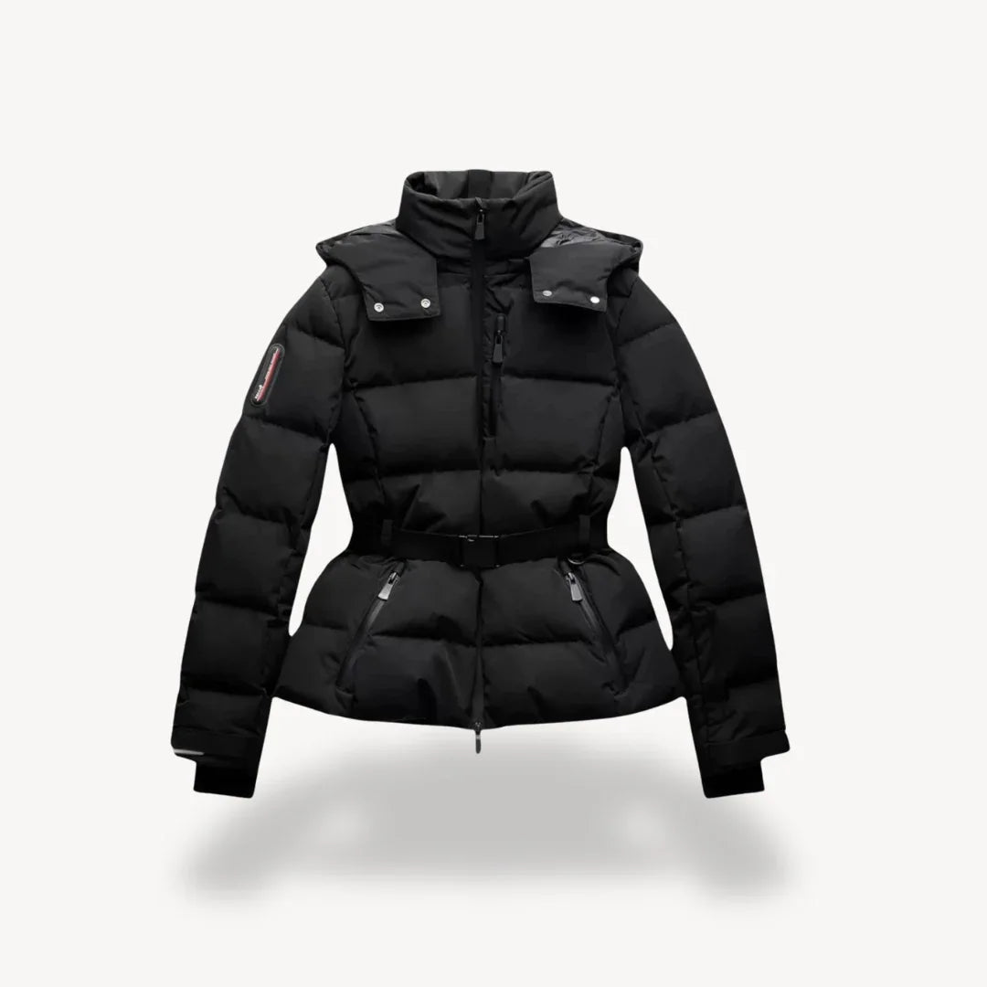 Women's Water-Repellent Belted Puffer Jacket