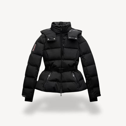Women's Water-Repellent Belted Puffer Jacket