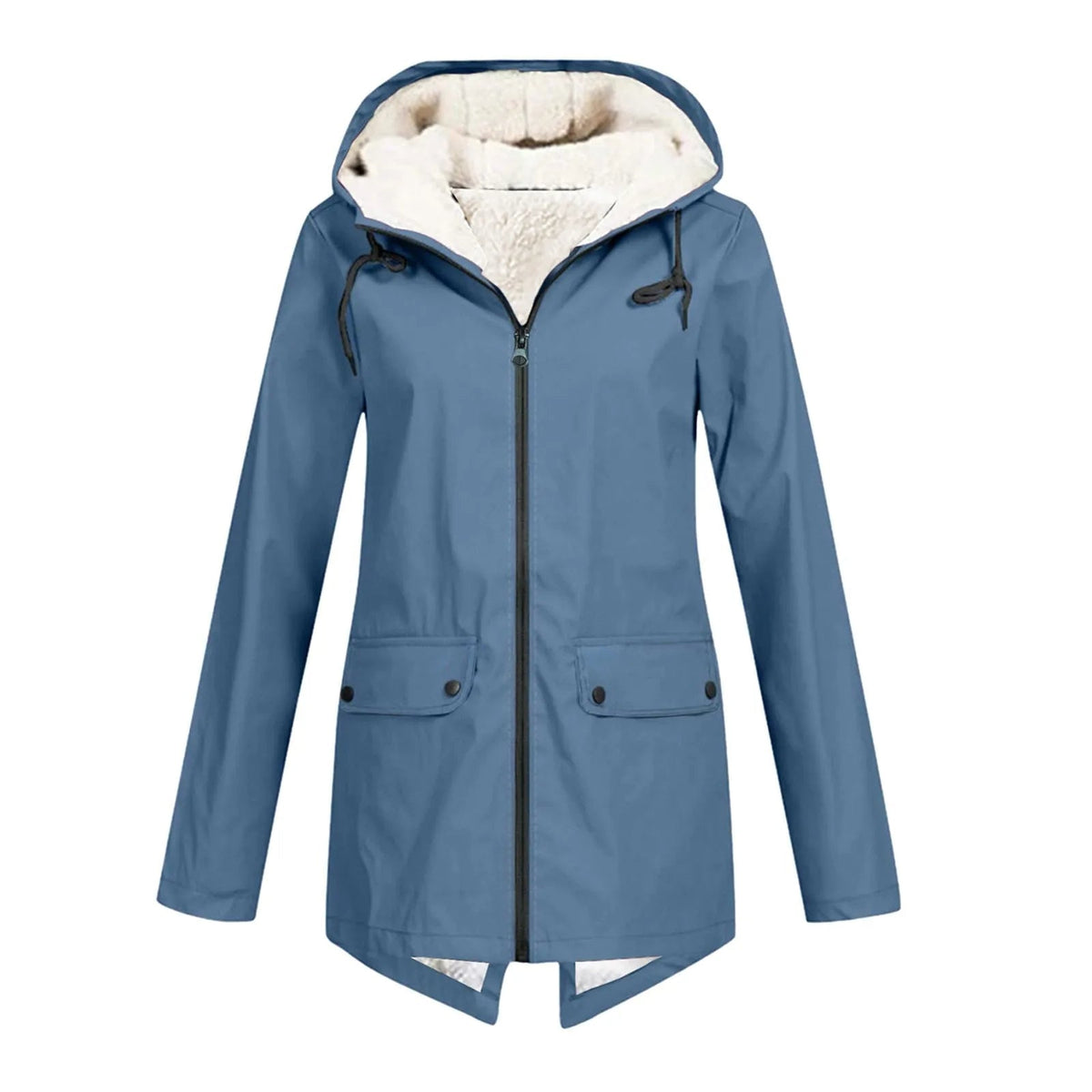 Women's Water-Repellent Hooded Jacket with Sherpa Lining