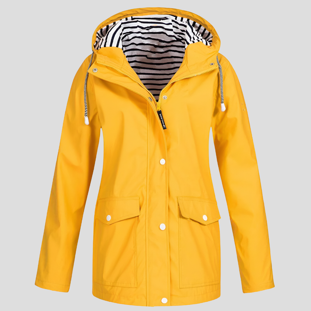 Women's Water-Resistant and Wind-Resistant Hooded Jacket
