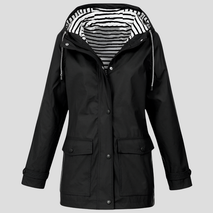 Women's Water-Resistant and Wind-Resistant Hooded Jacket
