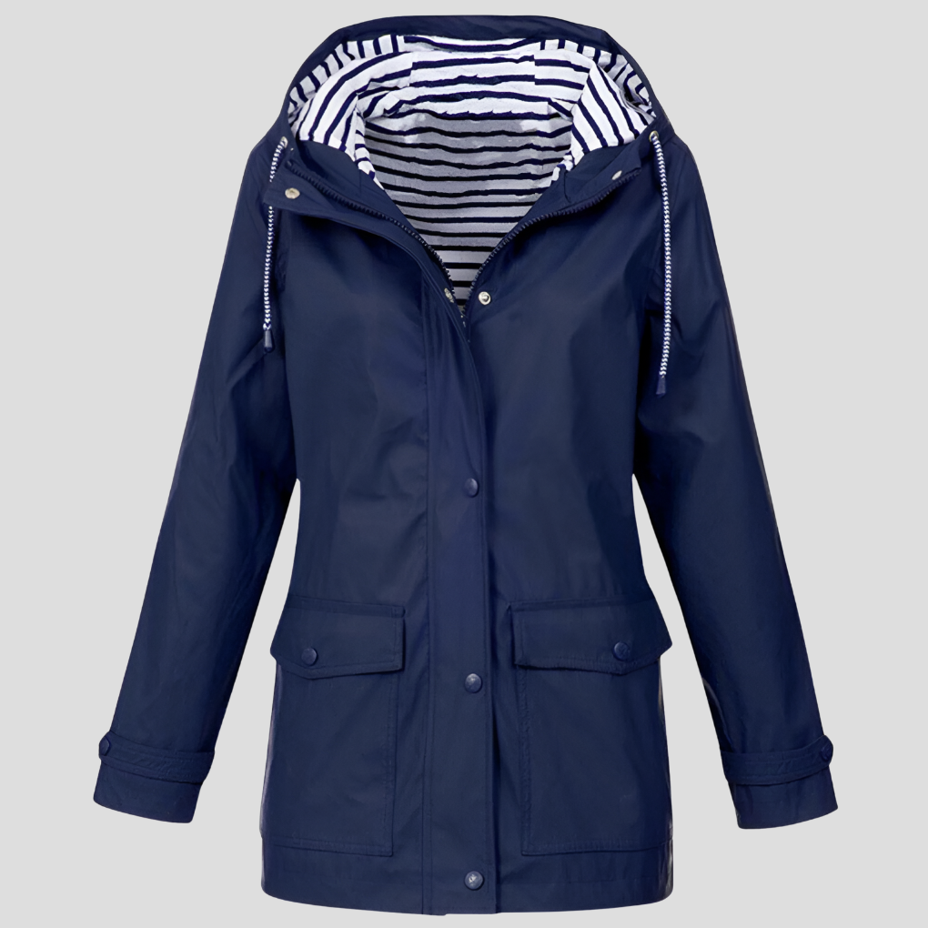 Women's Water-Resistant and Wind-Resistant Hooded Jacket