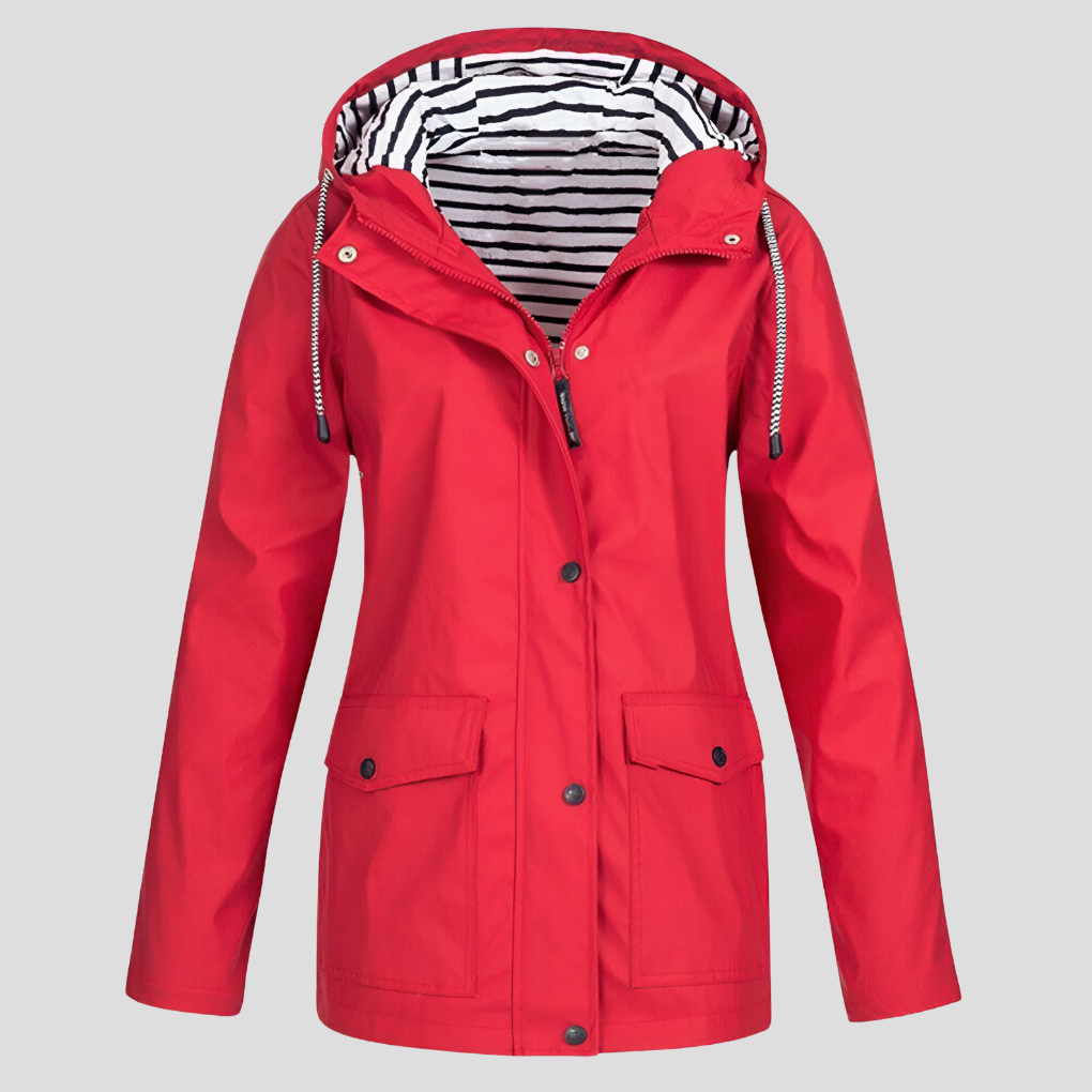 Women's Water-Resistant and Wind-Resistant Hooded Jacket