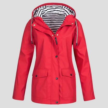 Women's Water-Resistant and Wind-Resistant Hooded Jacket