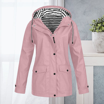 Women's Waterproof Long-Sleeved Hiking Sports Jacket