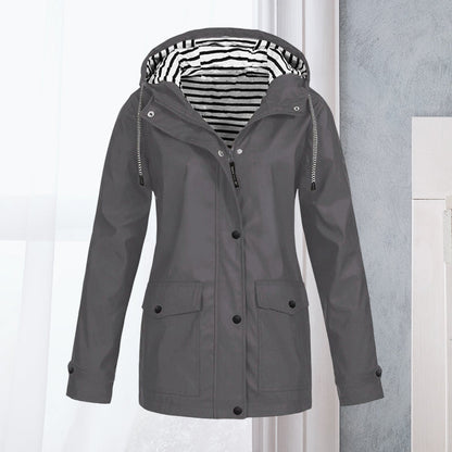 Women's Waterproof Long-Sleeved Hiking Sports Jacket