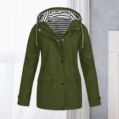 Women's Waterproof Long-Sleeved Hiking Sports Jacket