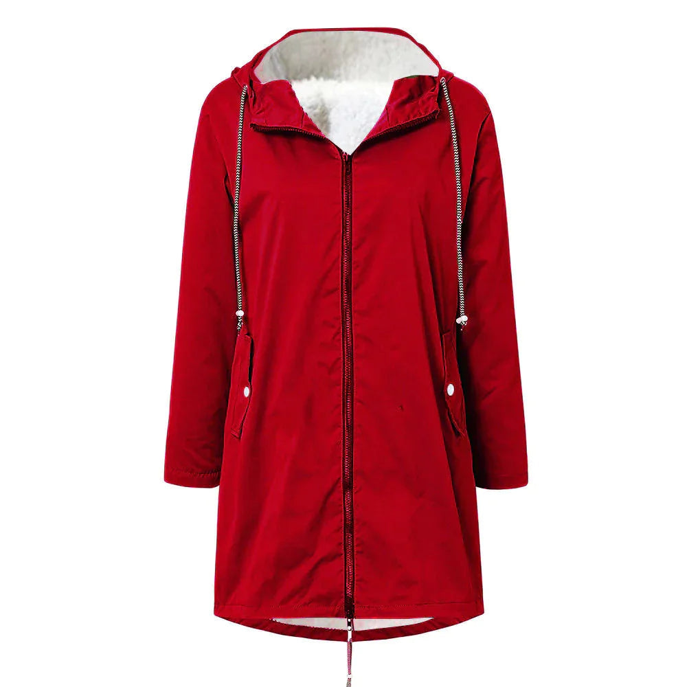 Women's Waterproof Rain Jacket with Adjustable Hood