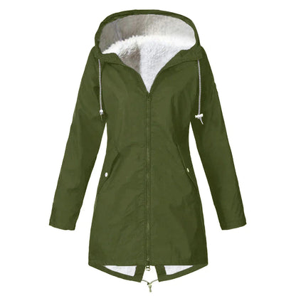 Women's Waterproof Rain Jacket with Adjustable Hood