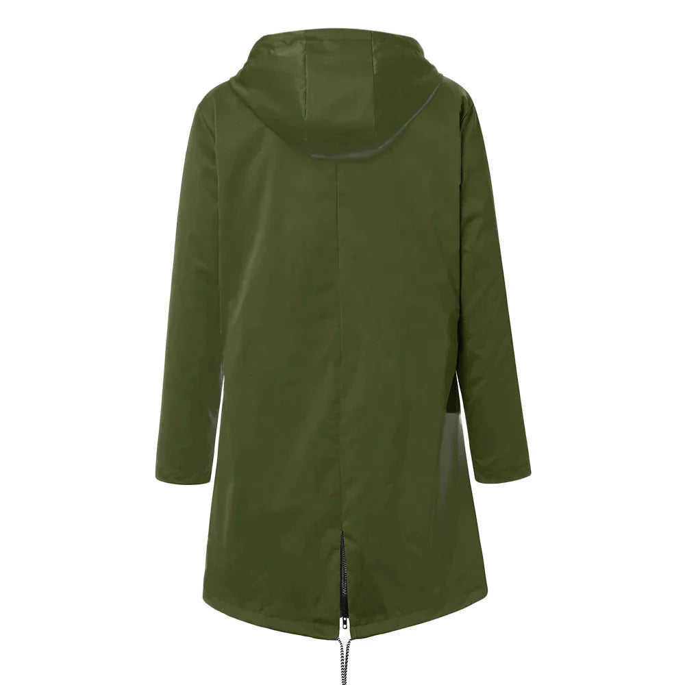 Women's Waterproof Rain Jacket with Adjustable Hood