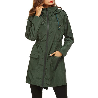 Women's Waterproof Windbreaker Jacket for Outdoor Activities