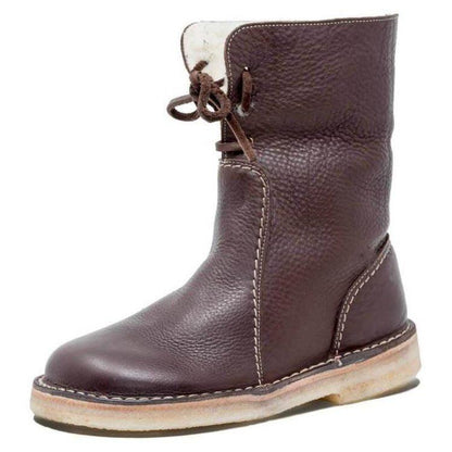Women's Waterproof Winter Boots with Fleece and Wool Lining