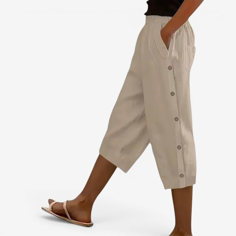 Women's Wide-Leg Capri Pants