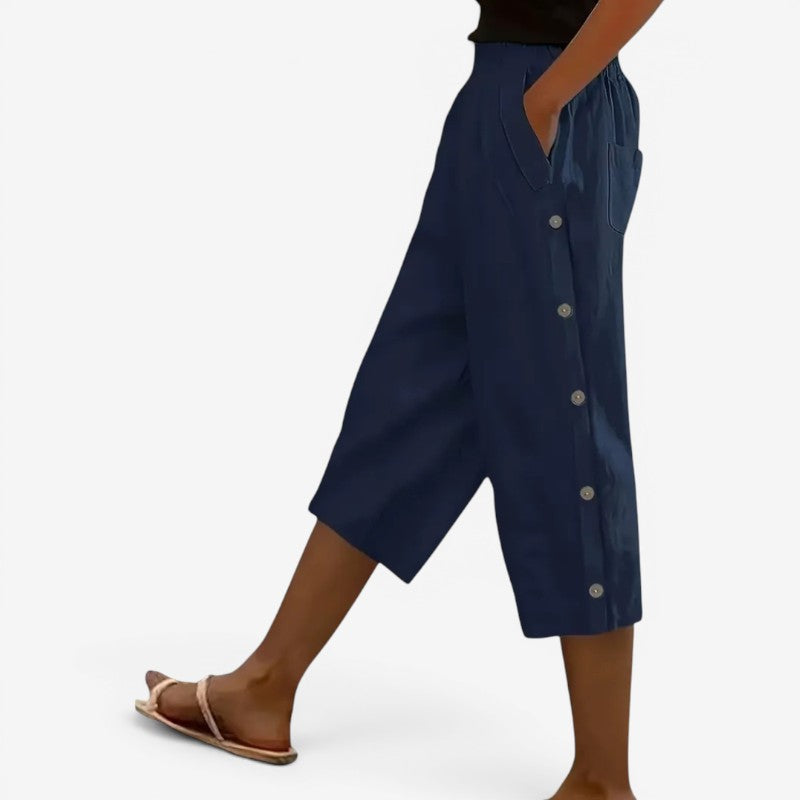 Women's Wide-Leg Capri Pants