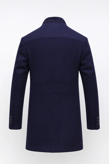 Women's Wool-Blend Winter Coat with Wrinkle-Resistant Finish – Modern Straight Fit in Multicolour Design