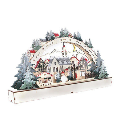 Wooden Advent Calendar – 24 Drawers with Warm LED Light and Christmas Ambience