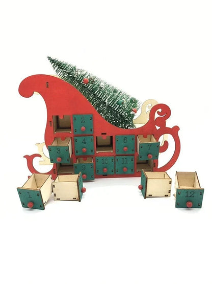 Wooden Desktop Christmas Countdown Calendar