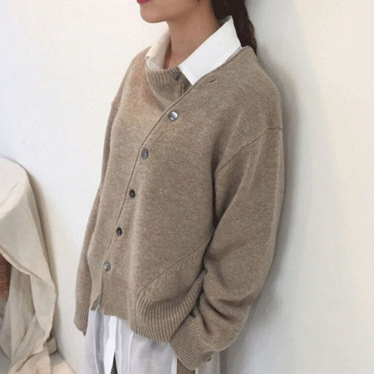 Wool Sweater with Button Details