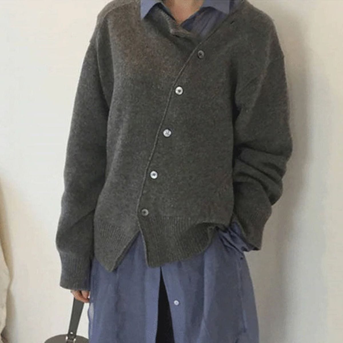 Wool Sweater with Button Details