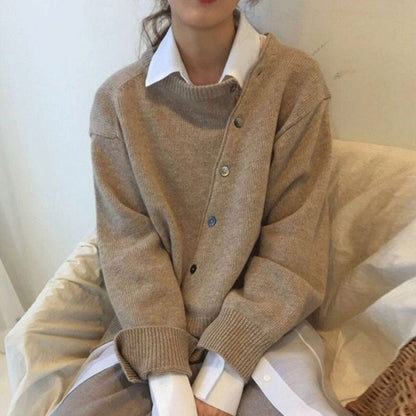 Wool Sweater with Button Details