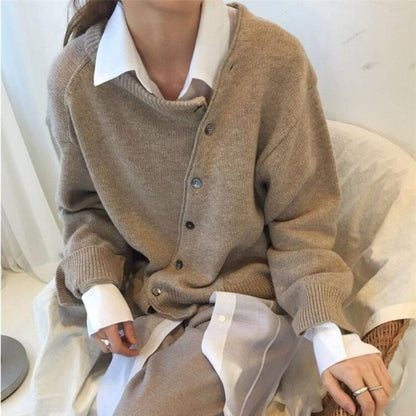 Wool Sweater with Button Details